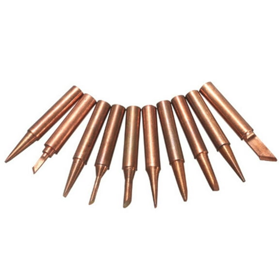 900M Pure Copper Soldering Tips Set, Suitable for 200-480°C Range for Precision Soldering Work on Circuit Boards
