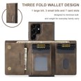 thumbnail image 2 of Back Wallet Case for Samsung Galaxy S23 Ultra, Detachable Card Slots Holder Kickstand Magnetic Closure Cover with Premium PU Leather Soft Silicone Shockproof Drop Resistant Protective Case,Coffee, 2 of 9