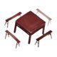 thumbnail image 4 of Juego de silla de escritorio para casa de muñecas, diseño vintage, multiusos, escala 1/64, simulación en miniatura. Pintado, 4 of 9