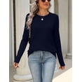 thumbnail image 3 of Zeagoo Womens Wool Blend Sweater Crewneck Long Sleeve Tops Fashion Clothing, 3 of 6