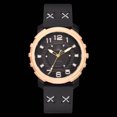 thumbnail image 3 of Reloj para hombre Correa de cuero de PU Reloj de pulsera de cuarzo de negocios para hombre con esfera redonda grande (Negro), 3 of 3
