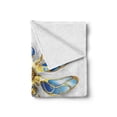 thumbnail image 2 of Dragonfly Soft Flannel Fleece Throw Blanket, Close-Up View of Mechanical Dragonfly with Multifaceted Eyes Gears Body Print, Cozy Plush for Indoor and Outdoor Use, 50" x 60", Yellow Blue, by Ambesonne, 2 of 6