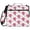 Pink Roses and Red Hearts, variant on Zipper Binder with Shoulder Strap 2 inch 3 Ring Waterproof File Folder Organizer Bag 500 Sheet Roses in Pink and Gray Tones