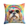 thumbnail image 2 of Shih Tzu Hippie Dawg Throw Pillow, 2 of 2