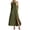 Army Green, variant on Women's Round Neck Button Placket Side Slit Pocket Sleeveless Flowy Maxi Casual Dresses for Women Daily Vacation Polished All-Day Relaxed Comfort Wear