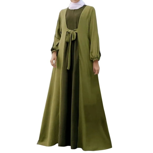 TJAZFJPA Cute Summer Dresses Women's Long Sleeve Dress Vintage Pullover Abaya Prayer Clothes Long Party Dresses for Women Chinese Dress