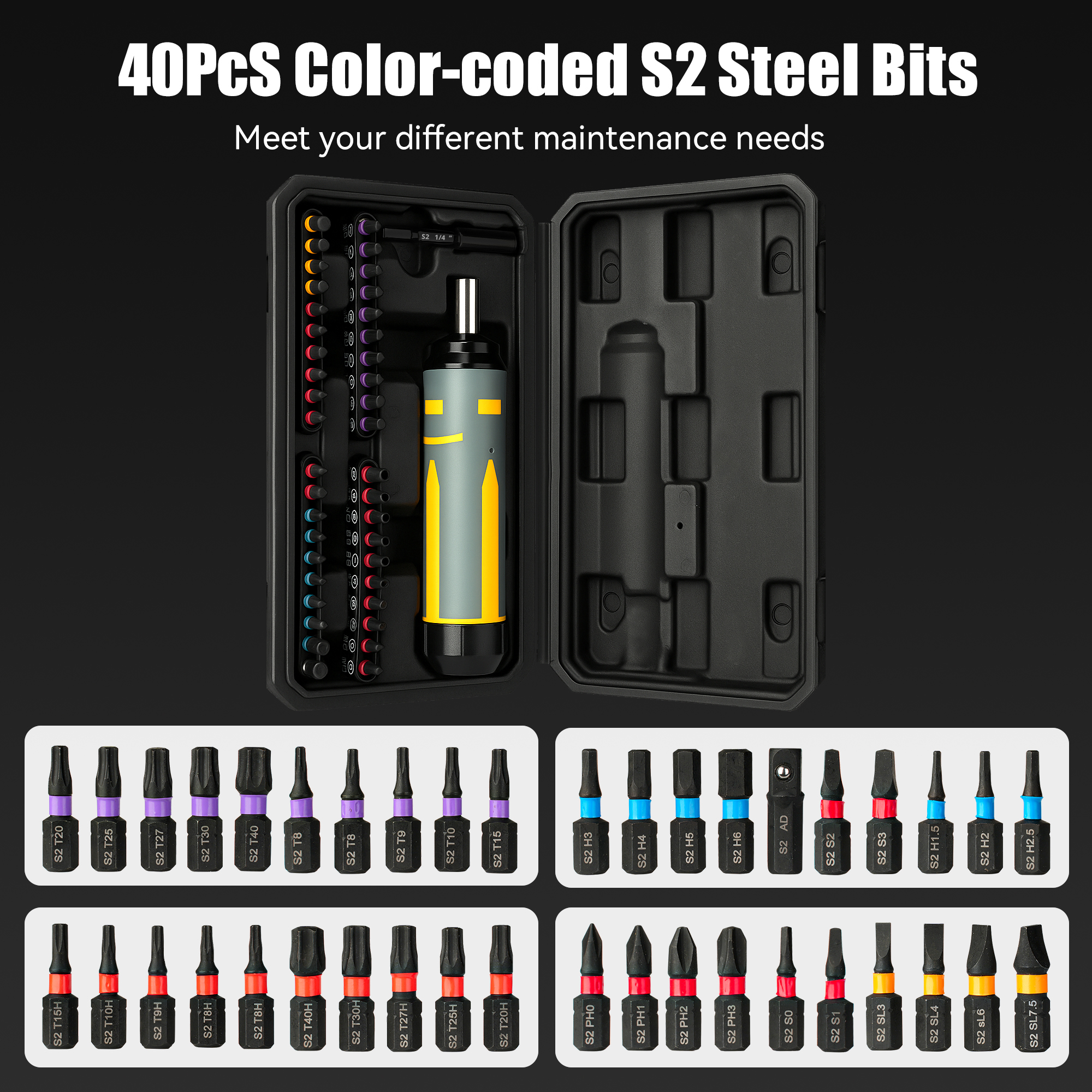 Bore Baby Professional 42-Piece Torque Screwdriver Set (10-70 in-lb) – Precision S2 Steel Bits for Scope Mounting, Bicycle Maintenance & Optics Calibration