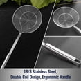 thumbnail image 3 of Solid Stainless Steel Spider Strainer Skimmer Ladle for Cooking and Frying, Kitchen Utensils Wire Strainer Pasta Spoon, 3 of 7