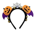 thumbnail image 3 of UJNDER Women's Halloween Witch Pumpkin Bow Cat Ear Headband for Party Cosplay Headbands for Women,Orange,One Size, 3 of 5