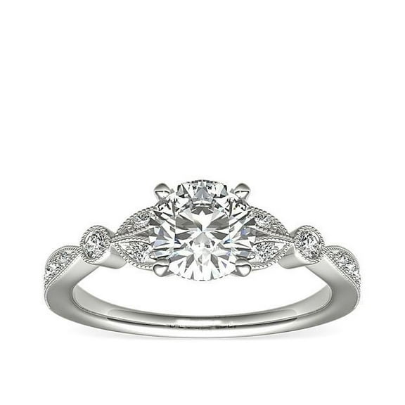 0.70 Carat Stunning Round Cut Solitaire Natural Diamond Proposal Ring for Women in 14K White Gold Size 7 (F-G/VS1) by Diamond-Capitals