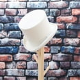 thumbnail image 4 of WINDLAND Fedora Top Hat White Short Brim Dress Up Magician Hat Surprise Gift for Boyfriend Father Uncle Casual Cap, 4 of 7