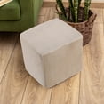 thumbnail image 5 of Square Stretch Foot Stool Cover Fit Length 13"-18", Milky White, 5 of 6