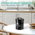 thumbnail image 6 of Small Dog Treat Container Airtight - 6" Tall X 4.9" Round Black Dog Treat Jar For Kitchen Counter - Rustic Treat Storage Canister For Dogs, Cats, Small Animals - Gifts For Pet Owners, 6 of 7