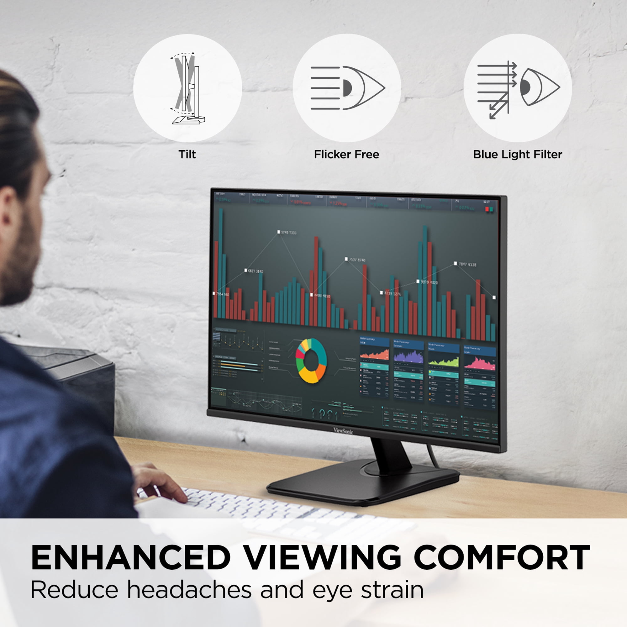 ViewSonic VA2456A-MHD 24 Inch IPS 1080p Monitor