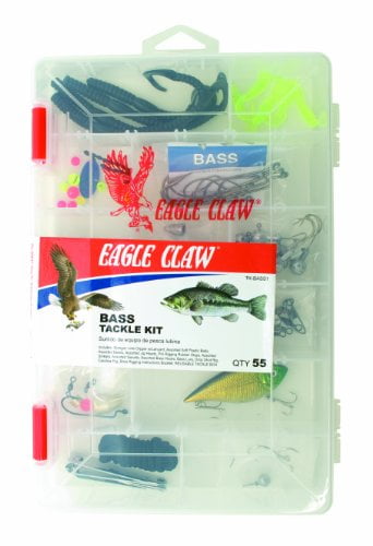 Eagle Claw Go Fish Extreme Tackle Box Kit with Assorted Tackle 