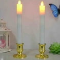 thumbnail image 5 of 10X Gold Pillar Candle Base Taper Candle Holder Candlestick Christmas Party Decor, 5 of 6