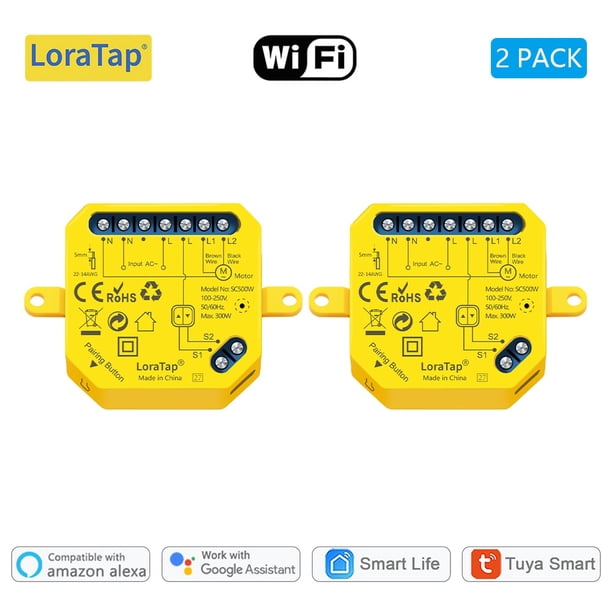 Tuya Smart Life WiFi cortinas interruptor conectado persianas enrollables Control persianas Motor Google Home Alexa ventana eléctrica LoraTap Tan Jianjun unisex
