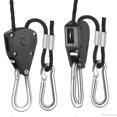 thumbnail image 1 of Un par de poleas para acampar y hacer senderismo, con trinquete de cuerda, para colgar herramientas al aire libre, equipo de supervivencia EDC, gancho para colgar la luz de la tienda de campaña, 1 of 5