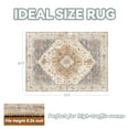 thumbnail image 5 of SIXHOME 5'x7' Area Rug for Living Room Soft Washable Non Slip Carpet Medallion Bedroom Indoor Floor Rugs Distressed Vintage Orange, 5 of 7