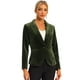thumbnail image 1 of Abrigo De Oficina Para Mujer Chaqueta De Terciopelo Con Botones Y Cuello Chal Sólido Verde Oliva XL, 1 of 6