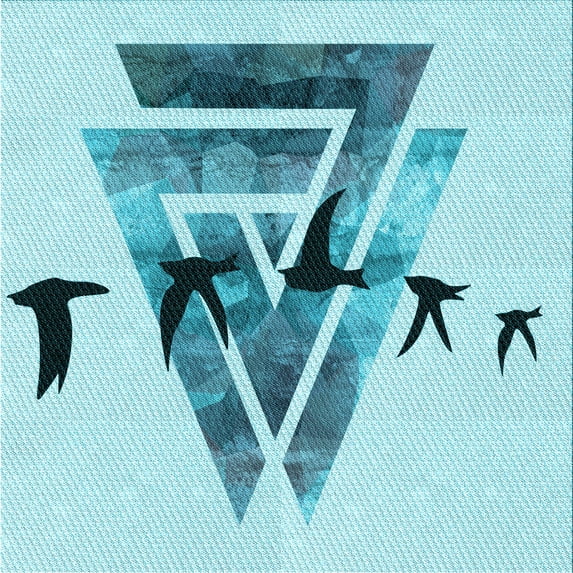 Ahgly Company Indoor Square Patterned Blue Ivy Blue Area Rugs, 8' Square