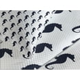 thumbnail image 4 of Ambesonne Geometric Quilted Bedspread Set 3 Pcs, Seahorse Silhouettes, Queen Size, Dark Blue White, 4 of 5