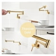 thumbnail image 4 of Pot Filler Tap Wall Mounted Foldable Kitchen Faucet Inwall Cold Water Tap Sink Tap Rotate Folding Spout Brass, 4 of 15