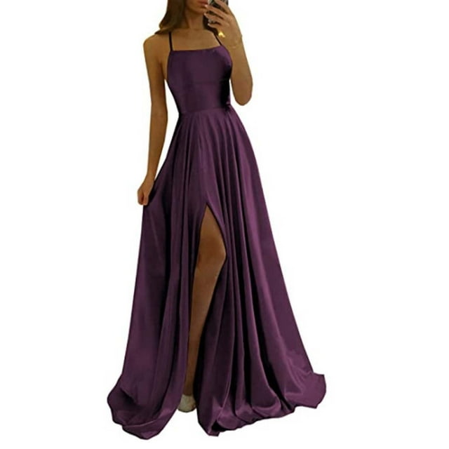 2025 Robes de Soirée Unies pour Femmes Robes de Mode pour Dames Robe Aguichant Dos Ajouré Robes d'Été de Plage pour Dames en Mousseline de Soie devant Pièce Robe en Mousseline pour Dames Robe Fendue