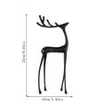 thumbnail image 3 of 8 & 10 Inch Modern Black Reindeer Figurine, Slim Christmas Table Decor, Contemporary Holiday Home Decor, Elegant Indoor Christmas Decorations for Mantel & Shelf, 3 of 3