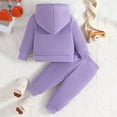 thumbnail image 5 of NAFUU 2Pcs Girls Clothes Set Toddler Girls Long Sleeve Valentine's Day Heart Print Hooded T Shirt Pullover Tops Pants Outfits Comfort Sport Wear 9-12 Months, 5 of 6