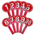 thumbnail image 1 of 10pcs Score Paddles Handheld Number Paddles Score Boards Practical Handle Score Paddles, 1 of 3