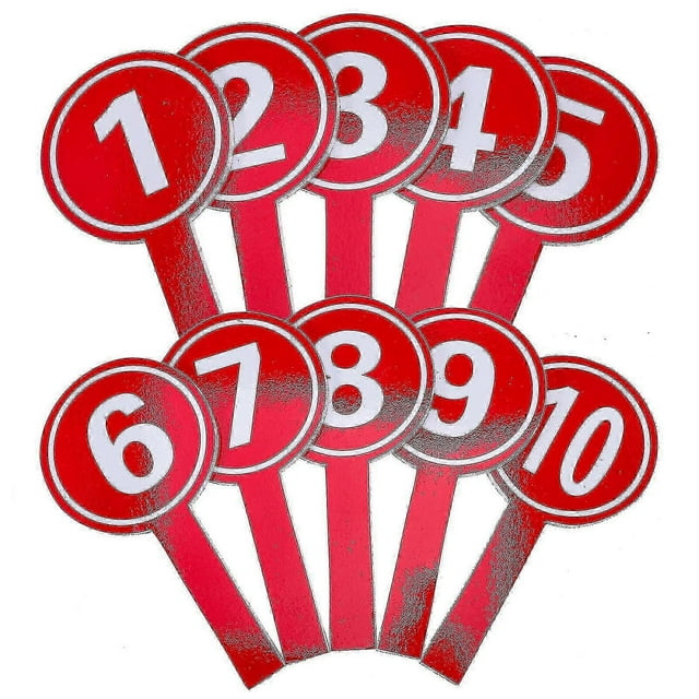 10pcs Score Paddles Handheld Number Paddles Score Boards Practical Handle Score Paddles