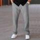 thumbnail image 1 of Pantalones deportivos holgados de poliéster para hombre, de color liso, informales, con cordón y cintura elástica y bolsillos., 1 of 5