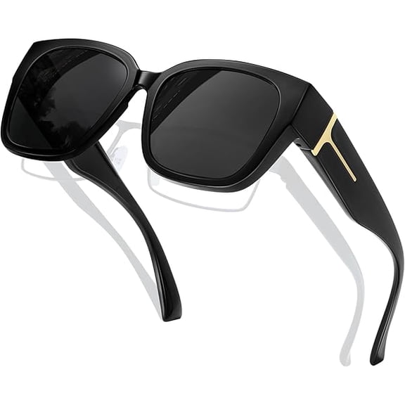 LYH Oversized Over Glasses Sunglasses for Women Men Square Fit Over Polarized Sun Glasses UV400