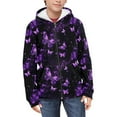 thumbnail image 2 of DISNIMO Butterfly Hoodie for Girls Kids Zip Up Hoodie Girls Size 6-7 Hoodies Zipper Sweatshirt Girls Hooded Sweatshirts Boys Children Hooded Jacket Little Kids Girl Animal Hoodies with Print Purple, 2 of 7