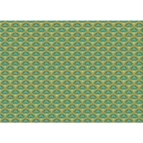 Ahgly Company Machine Washable Indoor Rectangle Transitional Green Peas Green Area Rugs, 8' x 10'