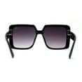 thumbnail image 4 of Womens Rimless Mod Luxe Rhinestone Metal Engrave Butterfly Designer Sunglasses Black Smoke, 4 of 4