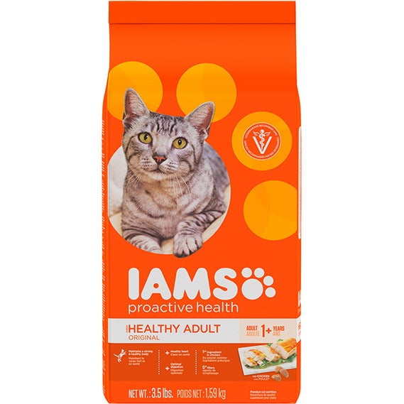 Iams Proactive Health Adult Original Chicken Dry Cat Food, 17.4 lb ...