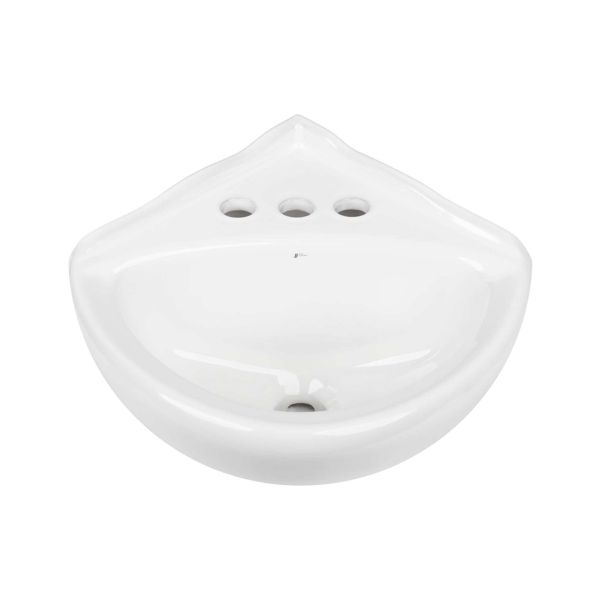 14.25'' ceramic corner wall mount bathroom sink