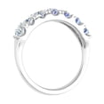 thumbnail image 2 of 1 Carat 7-stones Diamond Wedding Band Ring in 14K White Gold (Ring Size 6) (SI1-SI2 Clarity), 2 of 5
