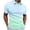 Light Blue a, variant on Zylanna Men's Short Sleeve T-Shirts, Gradient Color Lightweight Turn-down Collar Summer Daily leisure Tops for Men White Size 2XL