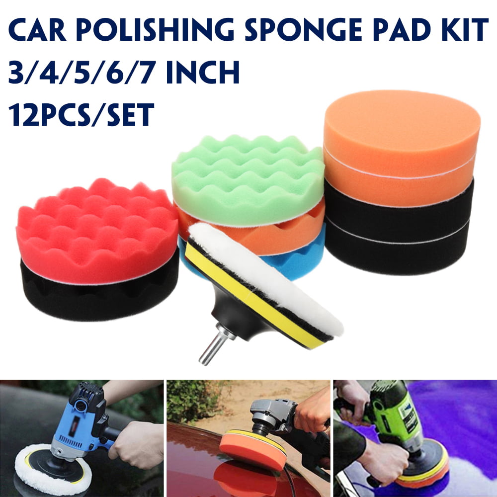 Auto Car Foam Polishing Buffing Pad 6" Blue Polisher Buffer Cleaning Tool Sponge 