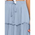 thumbnail image 2 of Women's Boho Elastic High Waist A Line  Swing Beach Maxi  Holiday Skirt, 2 of 4
