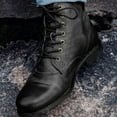 thumbnail image 4 of LSLJS Burn Colored Motorcycle Work Clothes Short Boots Lace Up Male, 4 of 8