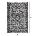 thumbnail image 2 of 8" x10" Washable Area Rug - Persian Boho Vintage Design, Ultra-Thin Foldable Low Pile Rug, Non-Shedding Pet & Kid Friendly for Bedroom, Dining Room, Home Office, Blue, 2 of 7