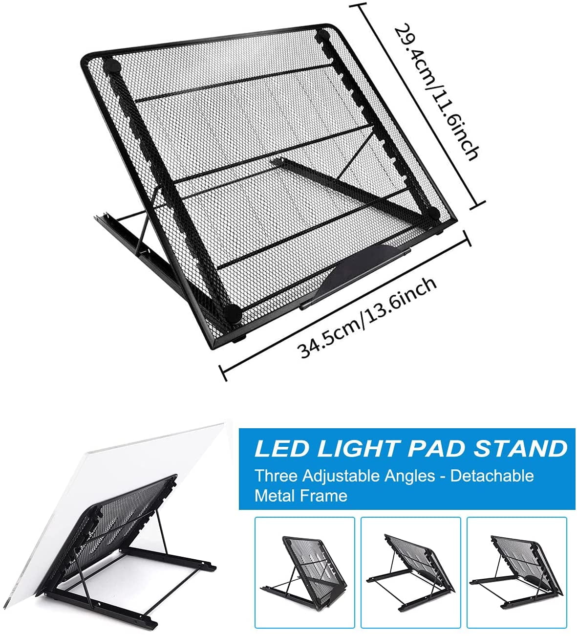 WElinks A4 LED Diamond Painting Light Pad Holder Foldable Light Box Pad  Stand Adjustable Diamond Painting Kits Bracket 5D DIY Diamond Painting