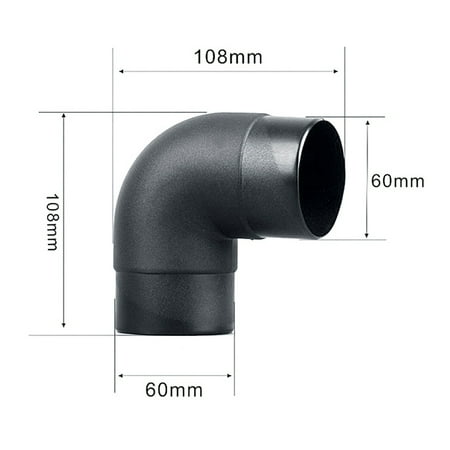 

60mm Car Heater Ducting Pipe Vent Outlet L Shape Elbow Bend Pipe Exhaust Connector for Webasto Eberspaecher