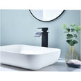 thumbnail image 2 of JERFIT Matte Black Waterfall Bathroom Faucet with Pop Up Drain, Single Handle Sink Faucet No Overflow, Brushed Nickel Core, 2 of 10