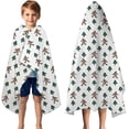 thumbnail image 3 of White Bigfoot and Pine Tree Pattern Hooded Bath Towel，50"x30" for Ages 3 To 12 Kids, Quick Dry Lightweight Soft Microfiber Hood Beach Towel Cover Up for Kids, 3 of 7