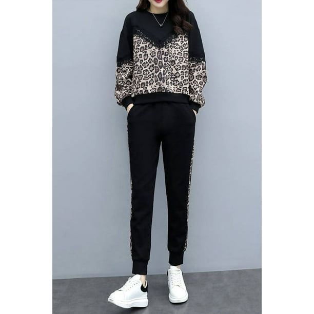 leopard jogging suit